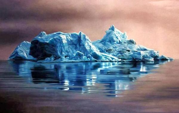 картины ледники, картины айсберги, Заря Форман, Zaria Forman, рисует пальцами, Zaria Forman