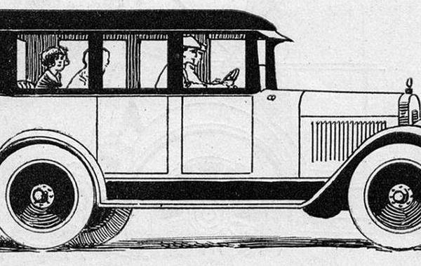автомобиль 1923 года превращался в лодку, превращение автомобиля в лодку