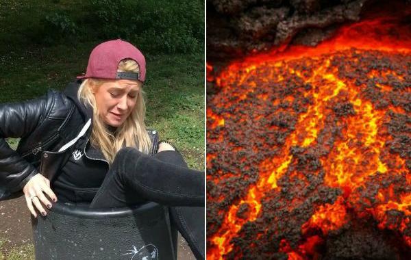 Пол это лава, пара играет в игру Пол это лава