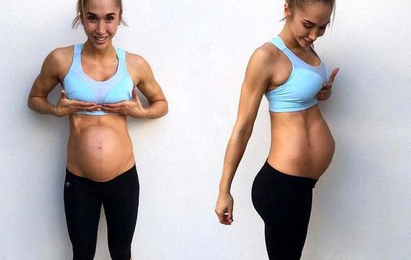 Чонтел Данкан, Chontel Duncan, спортивное тело на 8 месяце беременности, фитнес модель на 8 месяце беременности