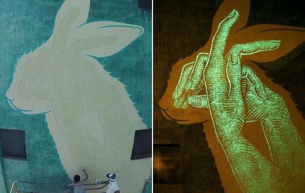 Светящиеся в темноте граффити, Reskate Arts & Crafts, граффити люминесцентная краска