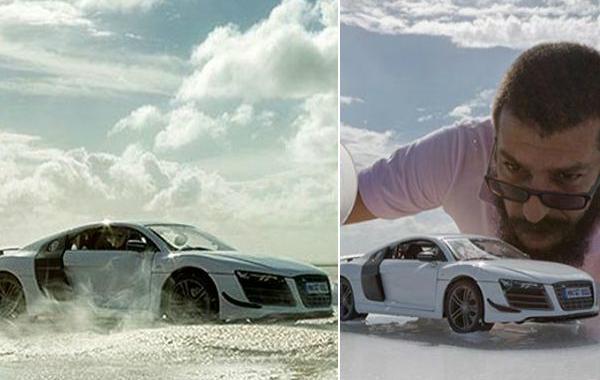 Феликс Эрнандес Родригес, снял игрушечную Audi R8 за $ 40,  сфотографировал игрушку вместо автомобиля