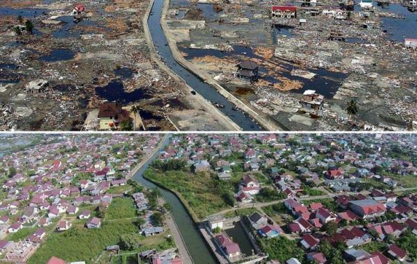 Индонезия десять лет спустя, десять лет спустя после наводнения, Индонезия 10 лет после наводнения, восстановление Индонезии