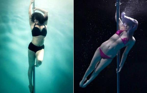 Pole dance под водой, Pole dance underwater, подводные танцы, Бретт Стенли, Brett Stanley