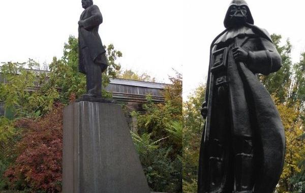 Я твой коммунизм, статую Ленина превратили в Дарта Вейдера, Ленин Дарт Вейдер Одесса
