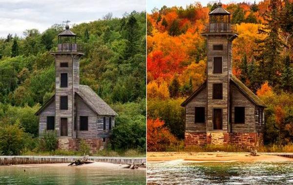 природные места до и после наступления осени, природа с наступлением осени
