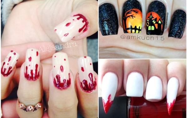 halloween nail art, маникюр на Хэллоуин