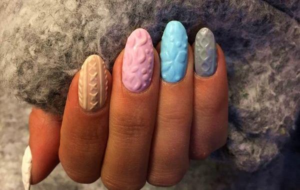 Вязаные ногти,  вязаный маникюр, #sweaternails