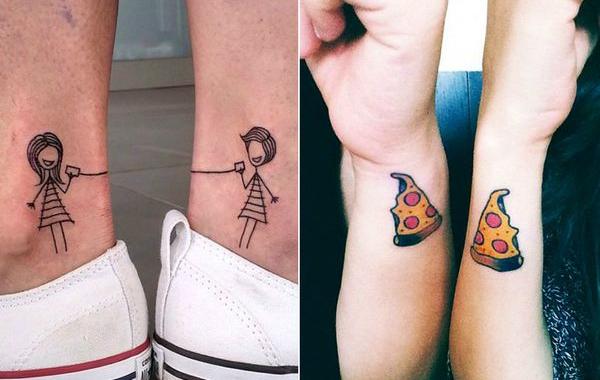 парные татуировки, сестринские тату