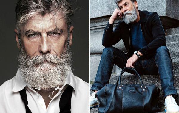 60-летний мужчина отрастил бороду и стал моделью, пенсионер-хипстер фотомодель, Филипп Дюма, Philippe Dumas
