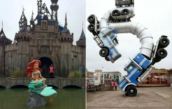 парк Dismaland, Дисмалэнд, парк от Бэнкси, парк Banksy, кошмарная версия Диснейленда,