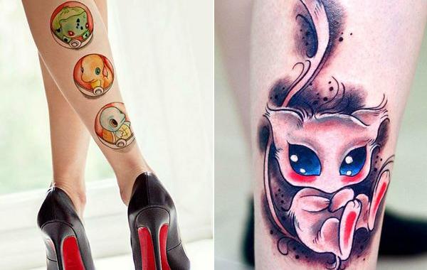 татуировки с покемонами, татуировки для фанатов покемонов