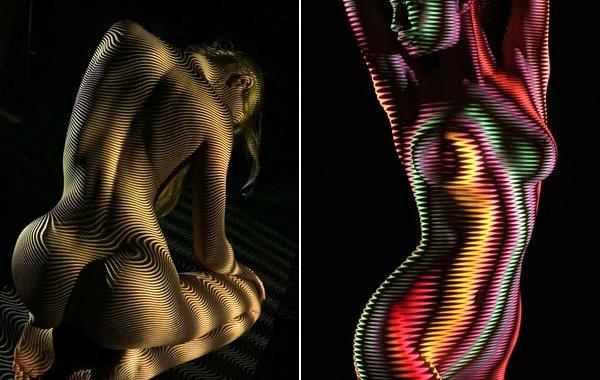 игра света и тени на обнажённых женских телах, ню, Дани Оливье, Dani Olivier