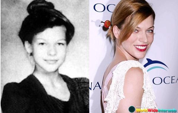 Школьные фотографии супермоделей Милла Йовович (Milla Jovovich)