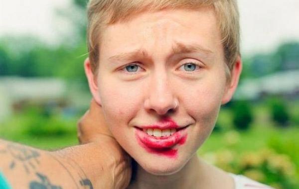 фото после поцелуя, The Makeout Project, фотограф Джедедия Джонсон, Jedediah Johnson, помада