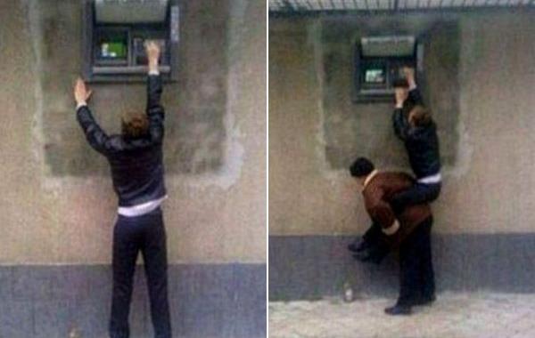 смешные фотографии банкоматов, смешные случаи с банкоматами, странные  банкоматы