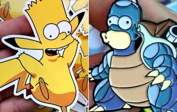 скрестить Симпсонов с Покемонами, мэшапы Симпсоны и Покемоны