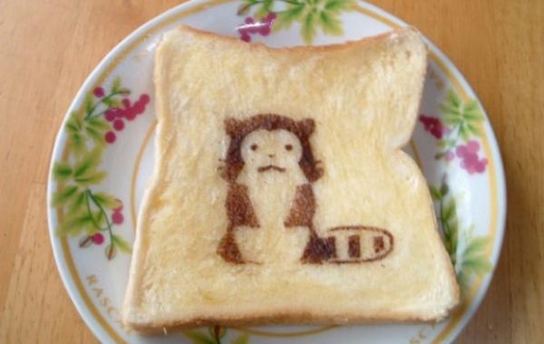 Рисунки на хлебе, тостах