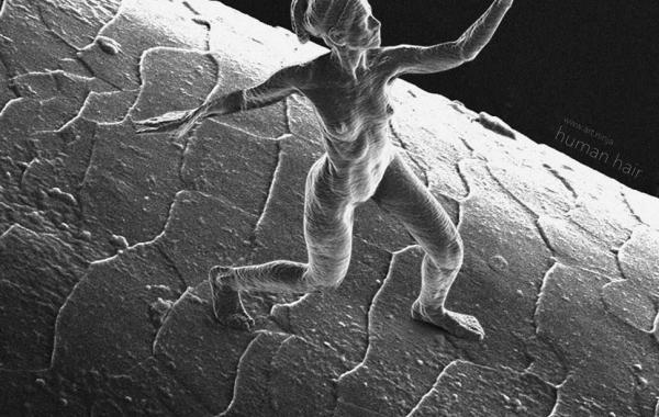 наноскульптуры, скульптуры меньше человеческого волоса, Джонти Гурвиц, Jonty Hurwitz, многофотонная литография