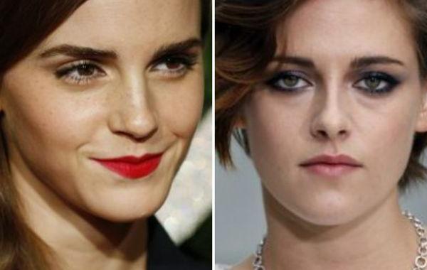 объединенная фотогарфия Эммы Уотсон и Кристен Стюарт, Эмма Уотсон и Кристен Стюарт в одной фотографии, Эмма Уотсон и Кристен Стюарт в одном фото