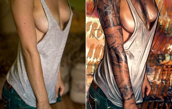 красивый фотошоп, до и после фотошопа