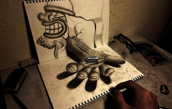 Рисунки карандашом 3d, объемные