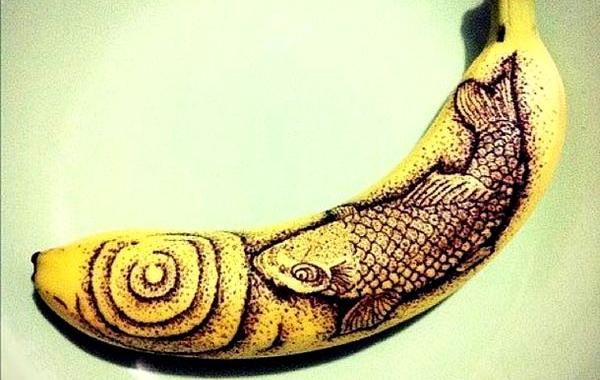тату на бананах, татуировки на бананах