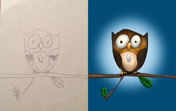 Раскраска для папы. Дети рисуют, а папа дорисовывает