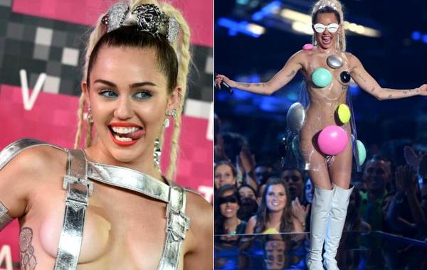 Майли Сайрус на MTV Video Music Awards 2015,  Майли Сайрус на MTV VMA 2015, наряды Майли Сайрус на MTV Video Music Awards 2015