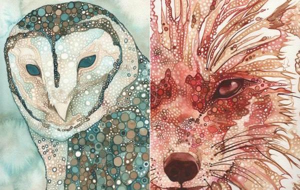 Красота природы, акварель мозайка, Тамара Филлипс, Tamara Phillips