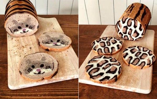 хлеб с сюрпризом, хлеб с рисунками внутри, хлеб изображение внутри