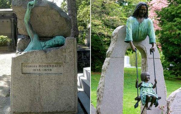 странные надгробия, страшные памятники