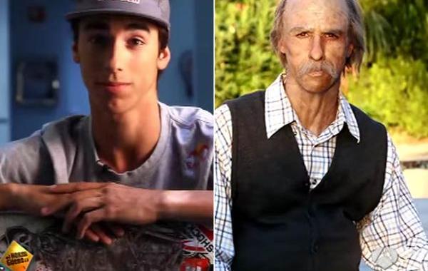 скейтбордист Дэнни Леон, Дэнни Леон, Danny León, скейтера загримировали под старика