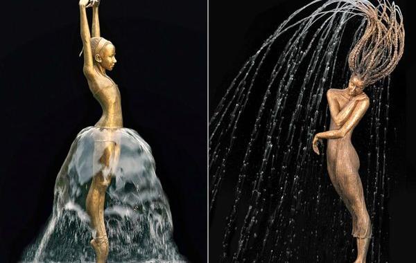 скульптуры дополненные водой, водяные скульптуры, Малгожата Чодаковска, Malgorzata Chodakowska