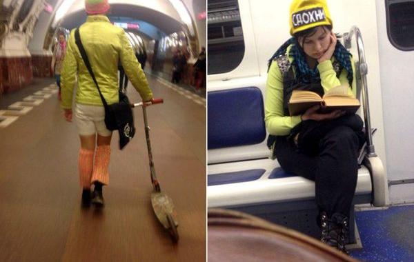 мода петербургского метро, мода метро, модники в транспорте, странные пассажиры метро 
