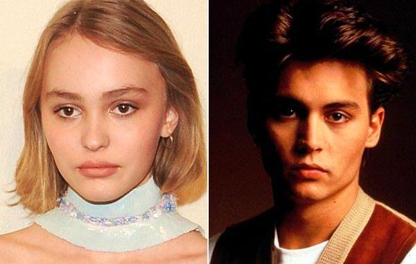 Лили-Роуз Депп, дочь Джонни Деппа, дочь Джонни Деппа Лили-Роуз Депп, Лили-Роуз Депп сходство, сходство дочерей и знаменитых отцов, 