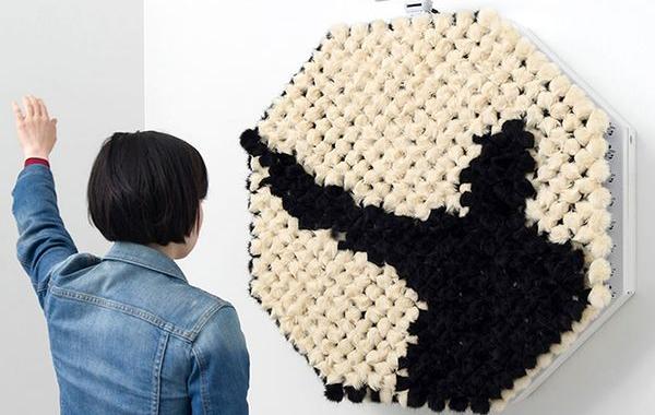 Даниэль Розин, Daniel Rozin, интерактивное меховое зеркало, PomPom Mirror 