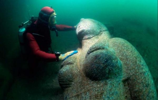 Затонувший город Гераклеон, Александрия залив Абукир
