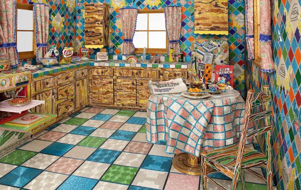 Кухня целиком сделанная из бисера, Лиза Лу