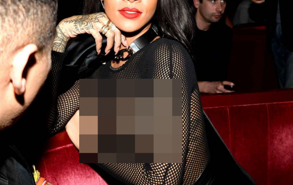 Бесстыжий наряд Рианны, Balmain after-party Paris, Rihanna