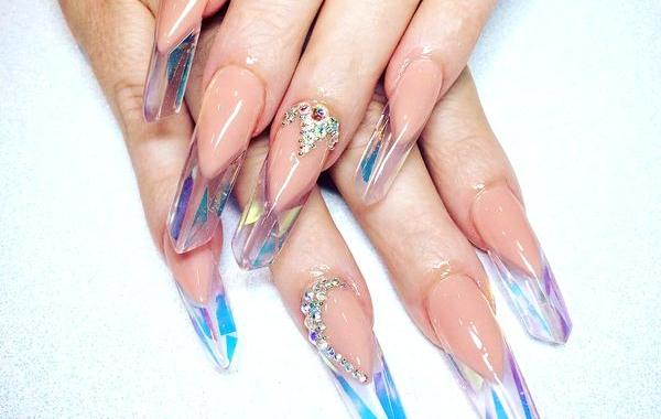 ногти в форме кристаллов, ногти как кристаллы, edge nails