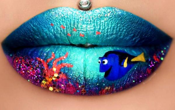 Визажист рисует на губах сцены фильмов и персонажей, визажист рисует на губах, Жазмина Даниэль, Jazmina Daniel