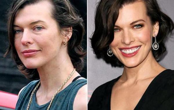 Звёзды Голливуда с макияжем и без, звёзды без макияжа