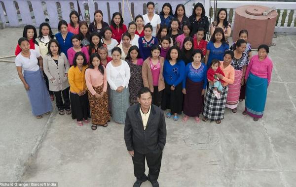 Зионнгхака Чана - самый важный избиратель Индии, у которого 39 жен и 127 детей