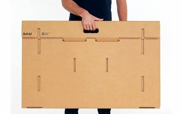 стол из картонной коробки, картонный раскладной стол