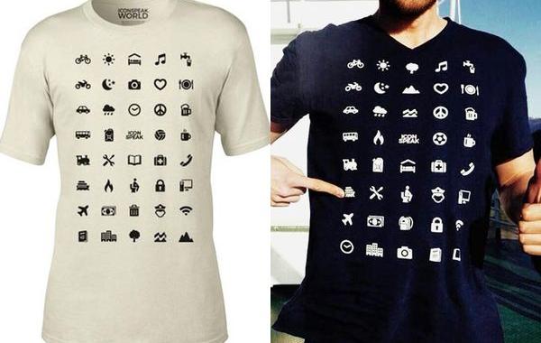 футболка Iconspeak, футболка с иконками, футболка с пакетом иконок