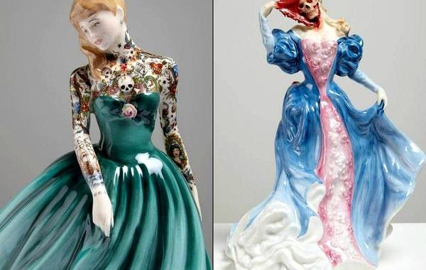  Джессика Харрисон,Jessica Harrison, кровавые фарфоровые фигурки, растатуированные фарфоровые фигурки