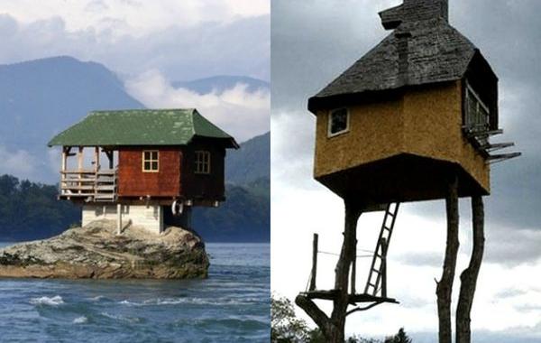 экстремальные дома, дома не для слабонервных, дома построенные в необычных местах