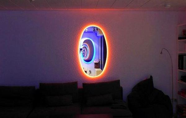 Зеркала в виде порталов, зеркала в стиле игры Portal, порталы из зеркал