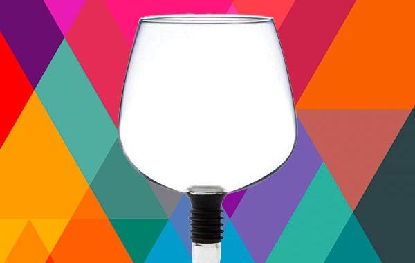 бокал пить вино прямо из бутылки, Guzzle Buddy, бокал для бутылки вина